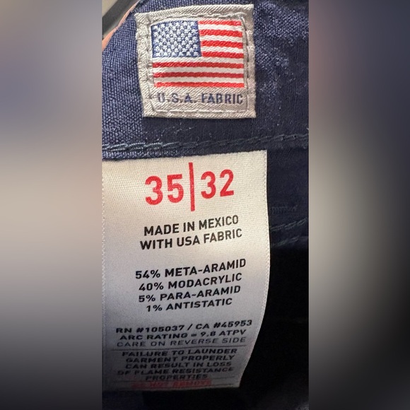 Ariat Men's Navy FR Cargo Pants 35 waist 32 inseam - Picture 5 of 6